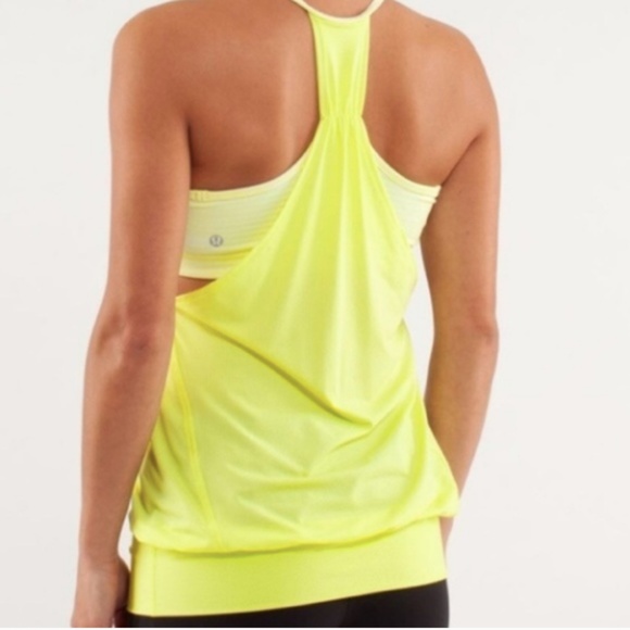 ❣️SOLD Lululemon No Limits Tank Top Grey & Yellow - Picture 6 of 6